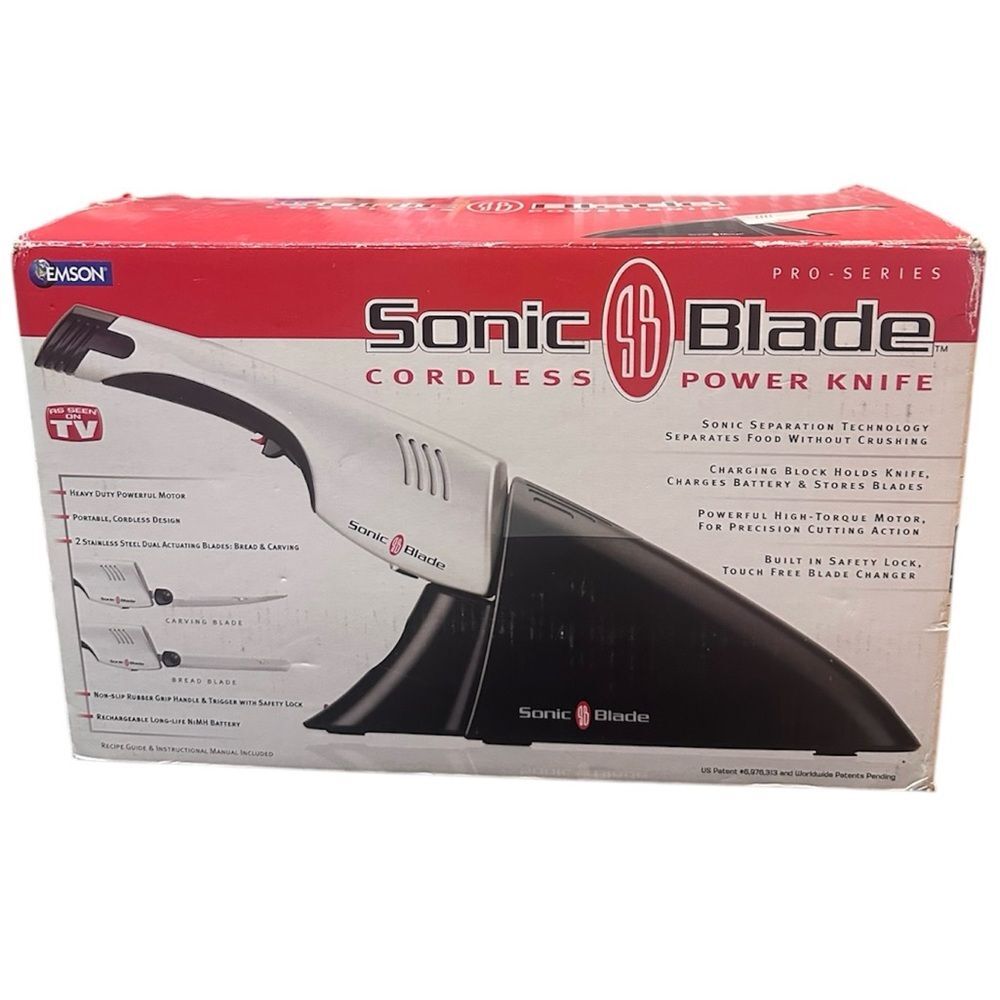 Sonic Blade Pro Series Cordless Power Knife with 2 Blades New